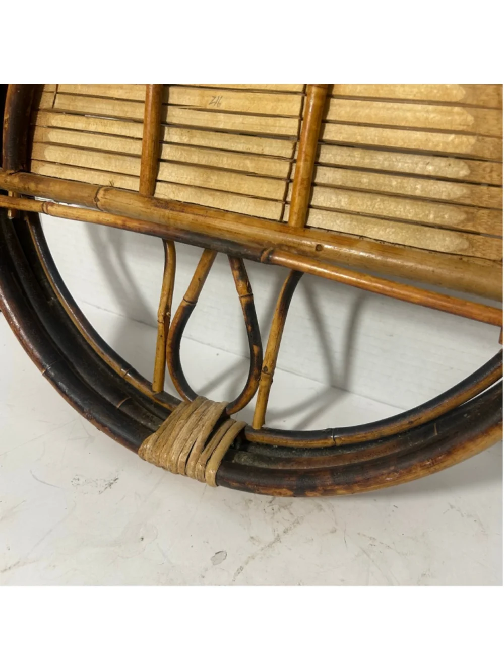 Vintage Bamboo Boho Wall Decor Display Knick Knack Shelf Folding Bentwood